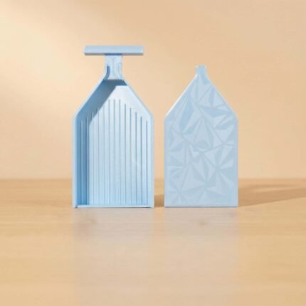 Silk azure blue 3D printed funnel tray for diamond painting with geometric lid SKU