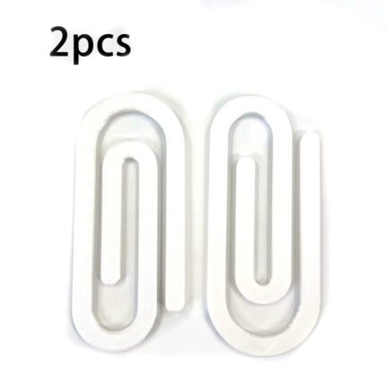 2pcs Classic White giant paperclip canvas clips for keeping diamond art rolled up.