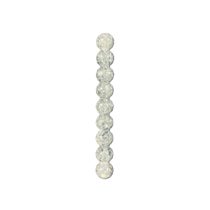 Crystal clear shimmering resin diamond painting pen with bubble beaded handle and threaded interface.