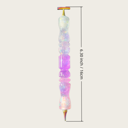 Dimensions of the resin diamond painting pen showing 6.30 inches or 16cm length.