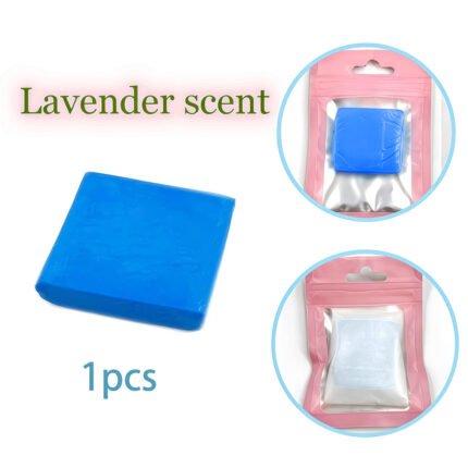 Blue lavender scented diamond art glue clay square for high-viscosity drill placement.