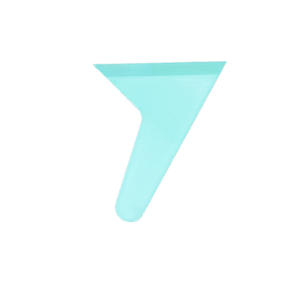 Mint teal 3D printed alignment scraper for diamond painting, featuring a professional 3D precision edge.