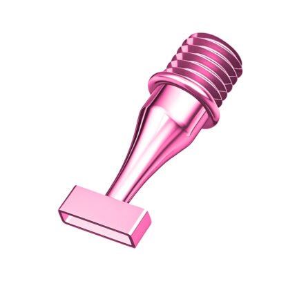 3-placer rose pink stainless steel diamond painting nib with 0.1mm ultra-thin edge.