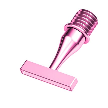 6-placer rose pink stainless steel diamond painting nib with 0.1mm ultra-thin edge.