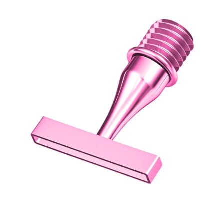 7-placer rose pink stainless steel diamond painting nib with 0.1mm ultra-thin edge.