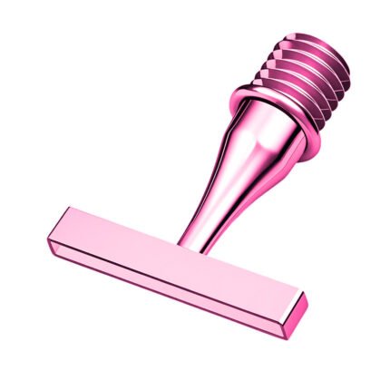 8-placer rose pink stainless steel diamond painting nib with 0.1mm ultra-thin edge.