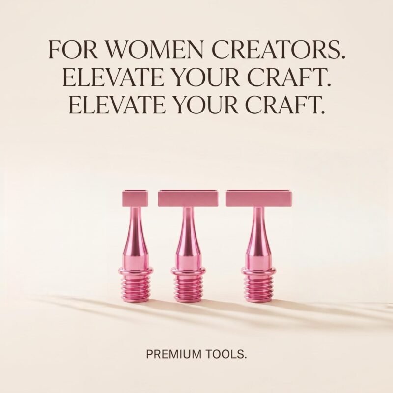 3-piece rose pink stainless steel diamond art nibs for women creators, elevating the crafting experience.